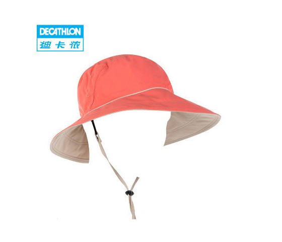橘色迪卡儂漁夫帽，其款式別具一格