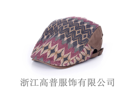男士鴨舌帽，樣帽圖由江浙滬帽子工廠提供